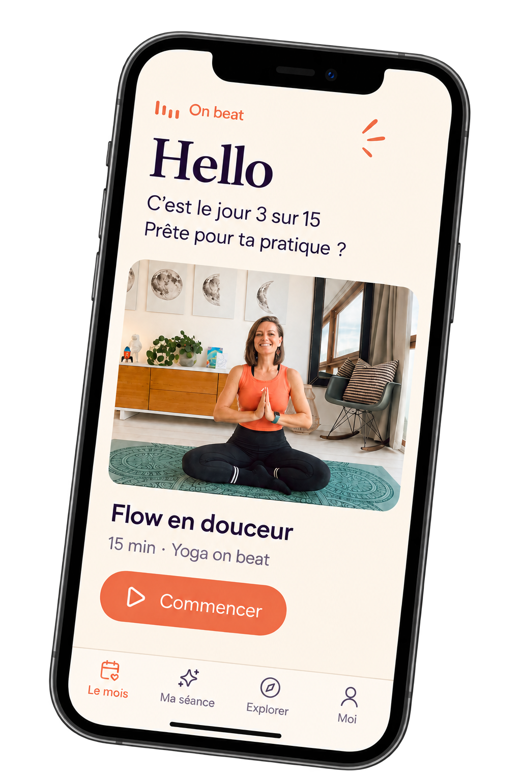 La nouvelle app Lumai : séance du jour, Flow en douceur, 15 min