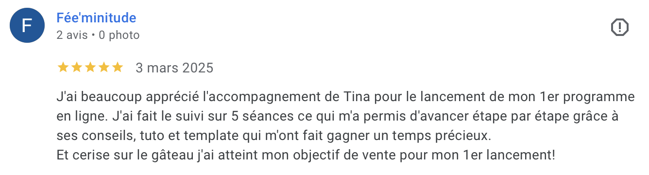 Avis Google de Fée'minitude